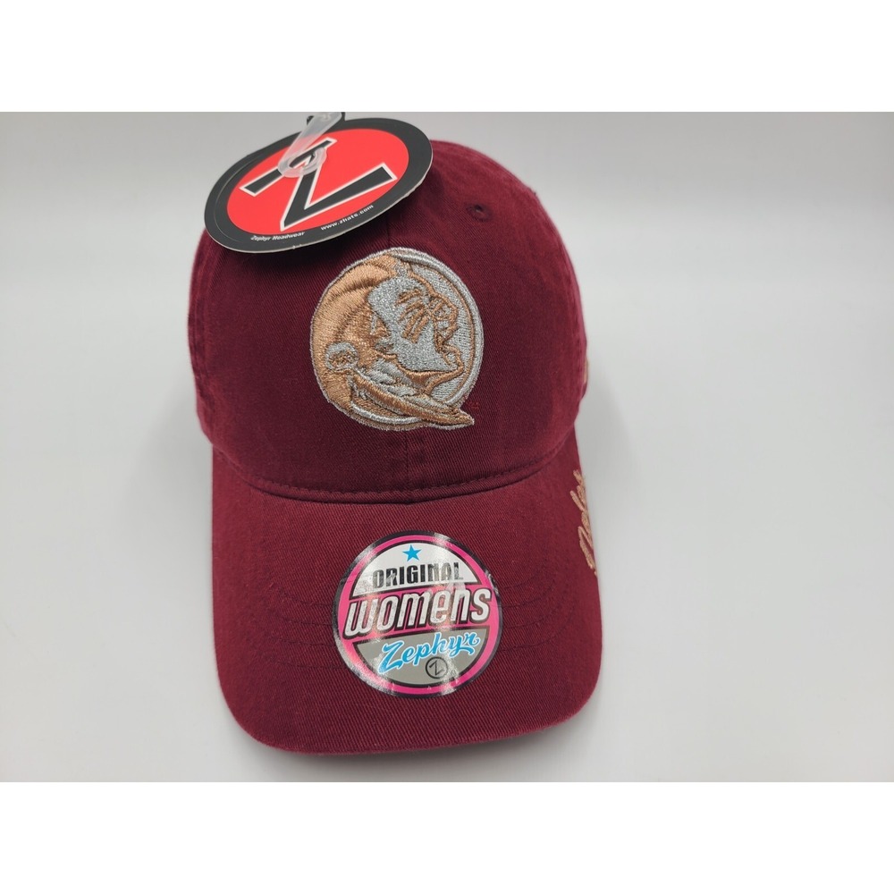Women Florida State University Seminoles Zephyr Strapback Adjustable Hat Cap Red
